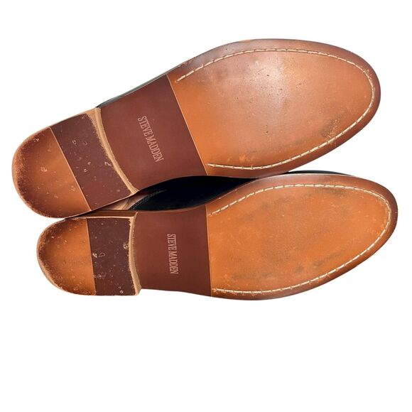 Steve Madden Loafers Shoes Mens Size 9.5 Black SWAVEY Horsebit Mule Slip-On - Picture 8 of 11